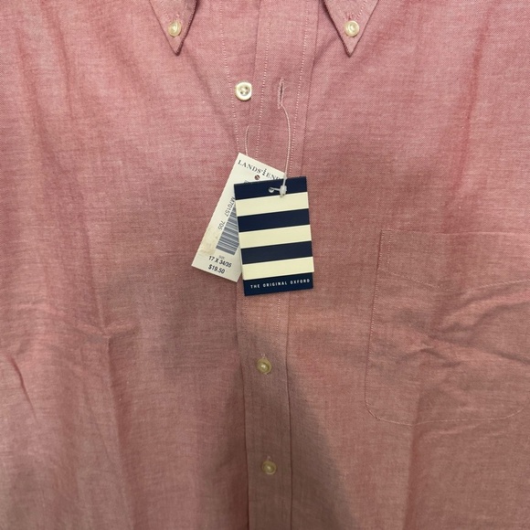 Lands' End Red Casual Button Down Shirt - Picture 3 of 4